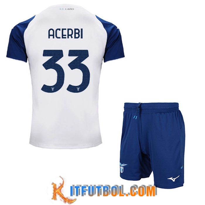 Camisetas De Futbol SS Lazio (ACERBI #33) Ninos Tercera 2022/23