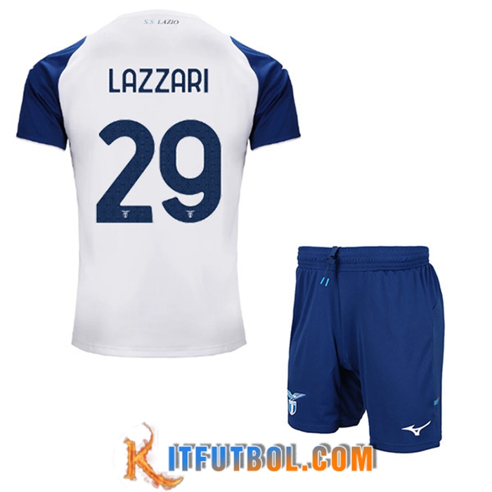 Camisetas De Futbol SS Lazio (LAZZARI #29) Ninos Tercera 2022/23