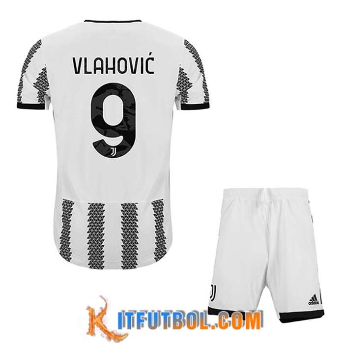 Camisetas De Futbol Juventus (VLAHOVIĆ #9) Ninos Primera 2022/23