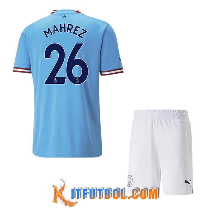 Camisetas De Futbol Manchester City (MAHREZ #26) Ninos Primera 2022/23