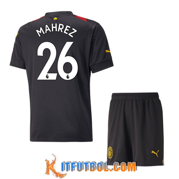 Camisetas De Futbol Manchester City (MAHREZ #26) Ninos Segunda 2022/23