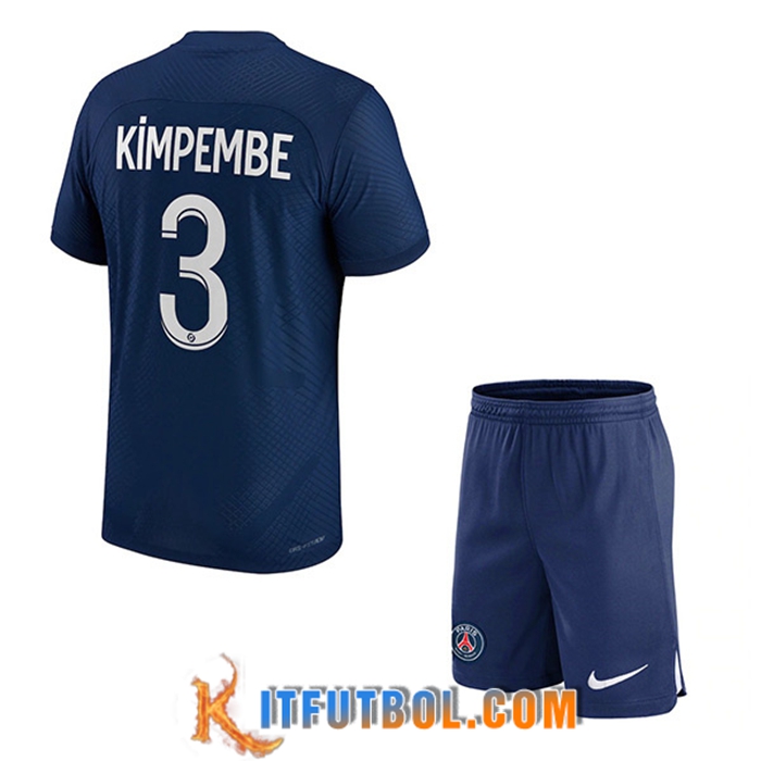 Camisetas De Futbol PSG (KIMPEMBE #3) Ninos Primera 2022/23
