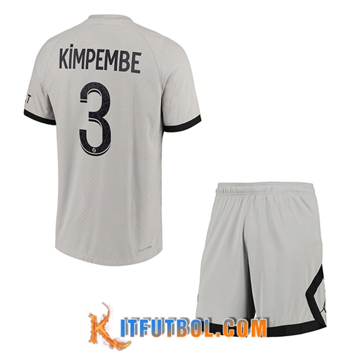 Camisetas De Futbol PSG (KIMPEMBE #3) Ninos Segunda 2022/23