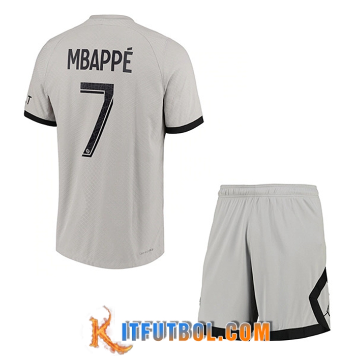Camisetas De Futbol PSG (MBAPPÉ #7) Ninos Segunda 2022/23
