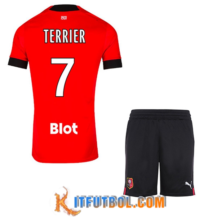 Camisetas De Futbol Stade Rennais (TERRIEER #7) Ninos Primera 2022/23