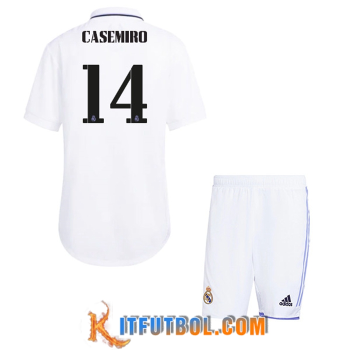 Camisetas De Futbol Real Madrid (CASEMIRO #14) Ninos Primera 2022/23