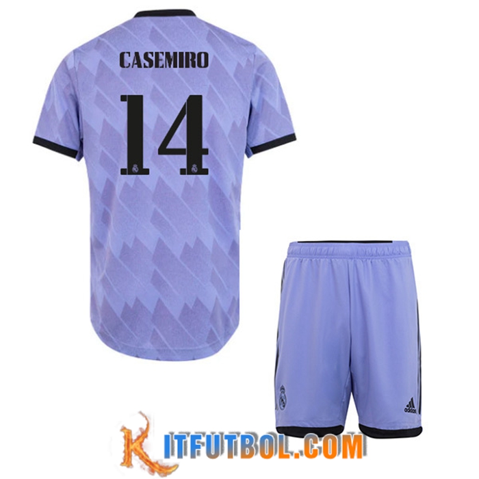 Camisetas De Futbol Real Madrid (CASEMIRO #14) Ninos Segunda 2022/23