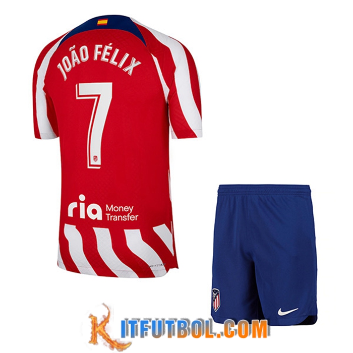 Camisetas De Futbol Atletico Madrid (JOÃO FÉLIX #7) Ninos Primera 2022/23