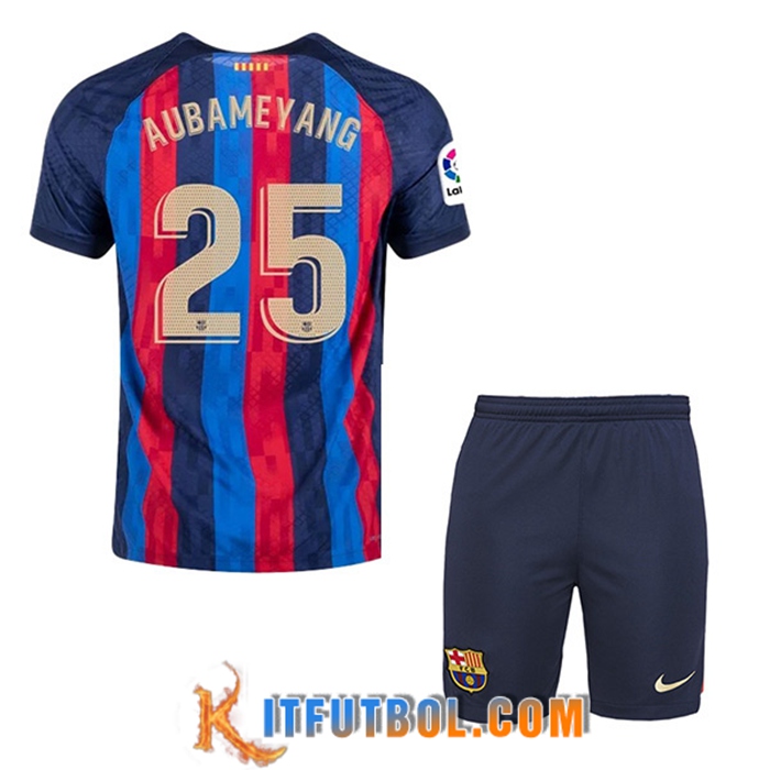 Camisetas De Futbol FC Barcelona (AUBAMEYANG #25) Ninos Primera 2022/23