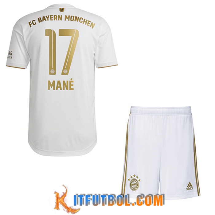 Camisetas De Futbol Bayern Munich (MANÉ #17) Ninos Segunda 2022/23
