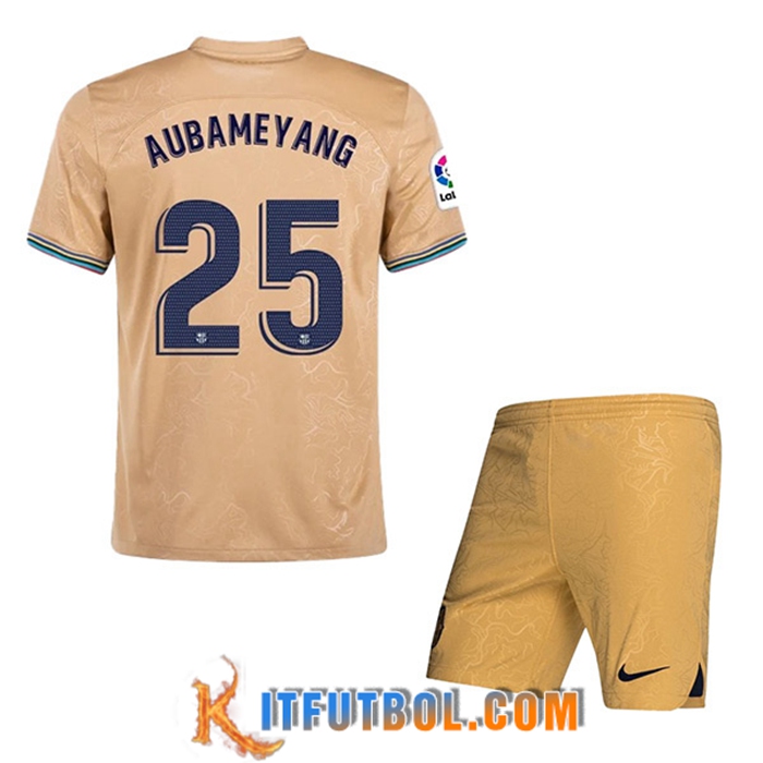 Camisetas De Futbol FC Barcelona (AUBAMEYANG #25) Ninos Segunda 2022/23
