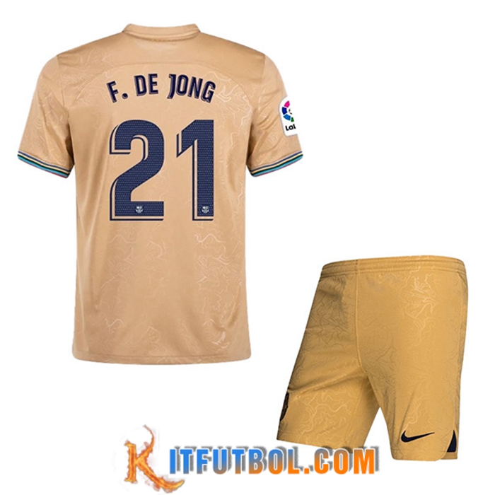Camisetas De Futbol FC Barcelona (F.DE JONG #21) Ninos Segunda 2022/23