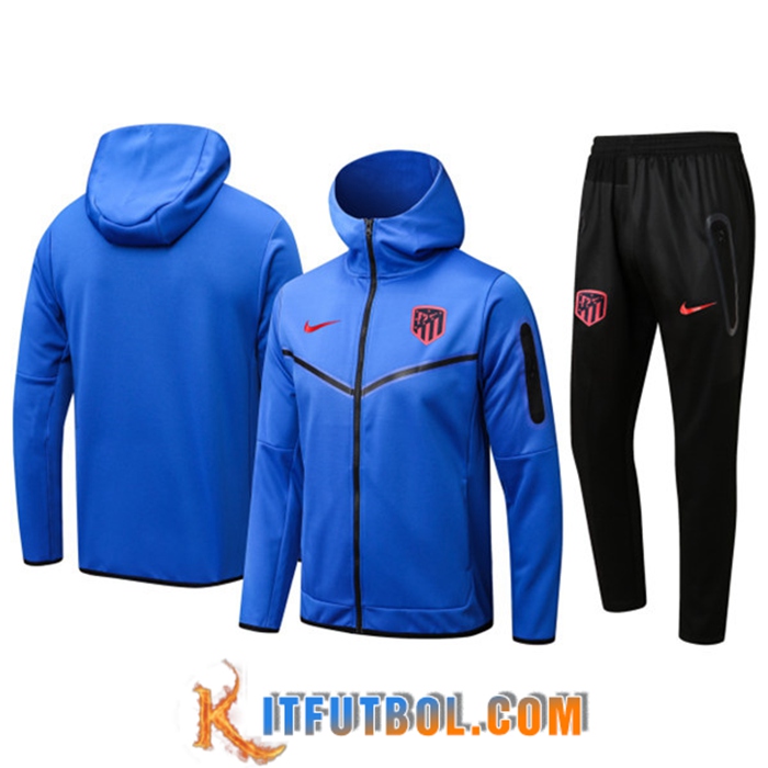 Chaqueta Con Capucha Chandal Atletico Madrid Azul 2022/2023