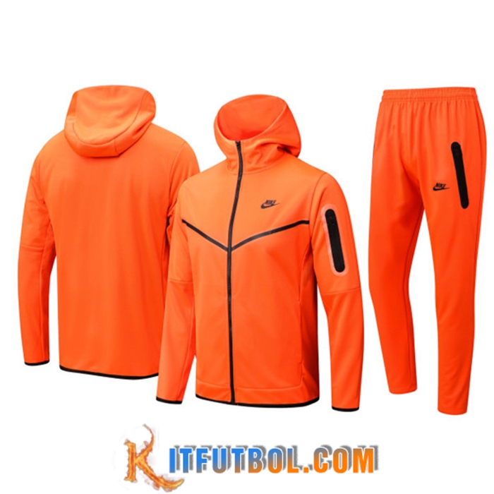 Chaqueta Con Capucha Chandal NIKE Naranja 2022/2023