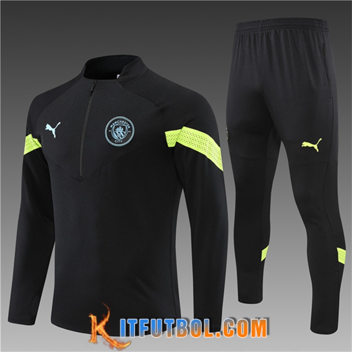 Chandal Equipos De Futbol Manchester City Ninos Negro/Verde 2022/2023