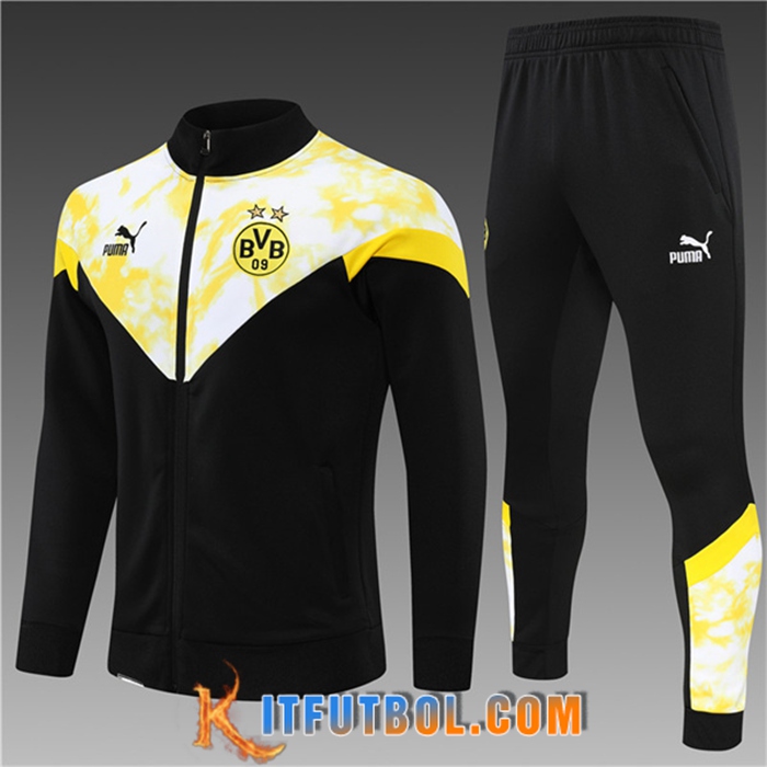 Chandal Equipos De Futbol - Chaqueta Dortmund Ninos Negro/Amarillo 2022/2023