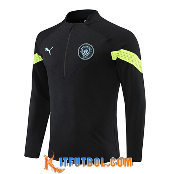 Sudadera De Entrenamiento Manchester City Negro/Verde 2022/2023