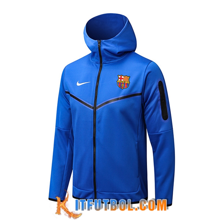 Chaqueta Con Capucha FC Barcelona Azul 2022/2023