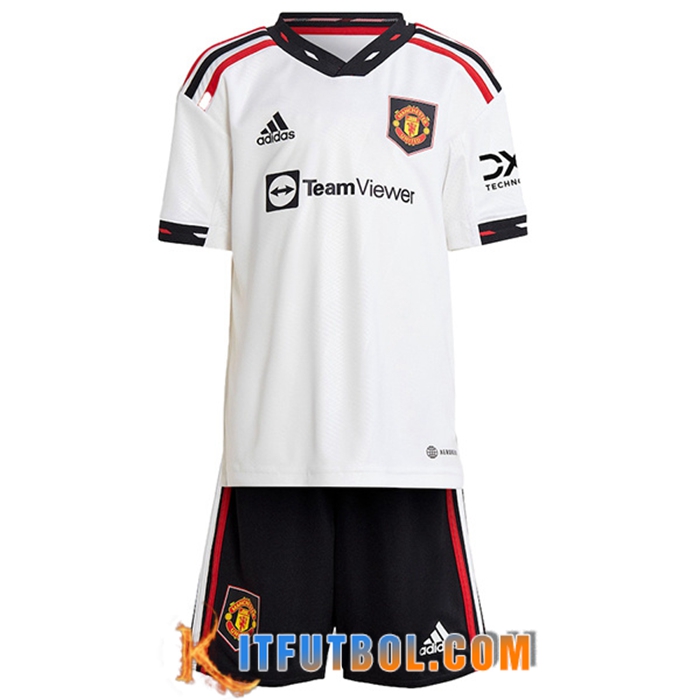 Nueva Camisetas De Futbol Manchester United Ninos Segunda 2022/2023