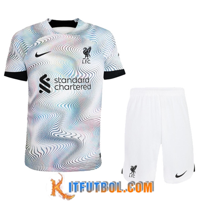 Nueva Camisetas De Futbol FC Liverpool Ninos Segunda 2022/2023
