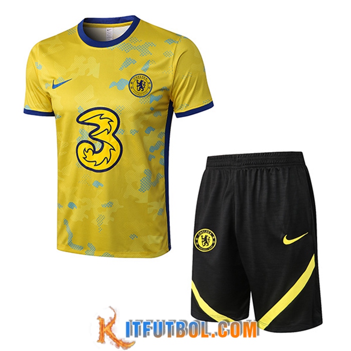 Camiseta Entrenamiento + Cortos FC Chelsea Amarillo 2022/2023
