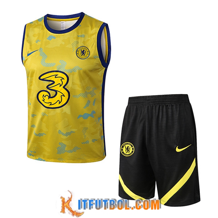 Camiseta Entrenamiento sin mangas + Cortos FC Chelsea Amarillo 2022/2023