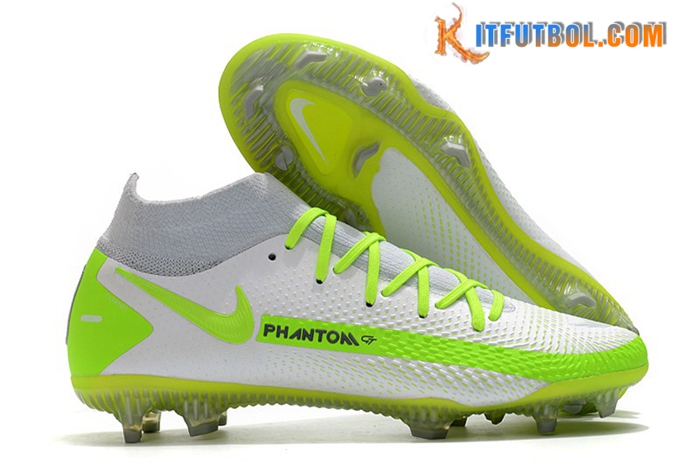 Nike Botas De Fútbol Phantom GT Elite Dynamic Fit FG Blanco/Verde