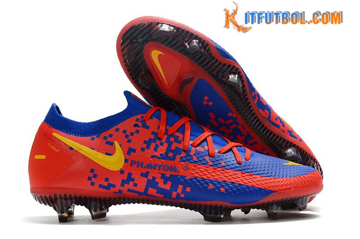 Nike Botas De Fútbol Phantom GT Elite FG Azul/Rojo