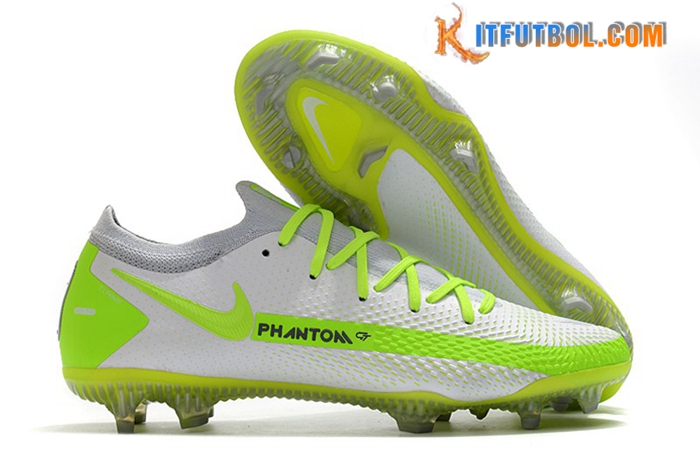 Nike Botas De Fútbol Phantom GT Elite FG Blanco/Verde