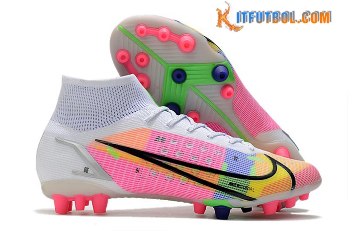Nike Botas De Fútbol Superfly 8 Pro AG Blanco/Rosa