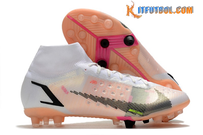 Nike Botas De Fútbol Superfly 8 Pro AG Blanco/Naranja