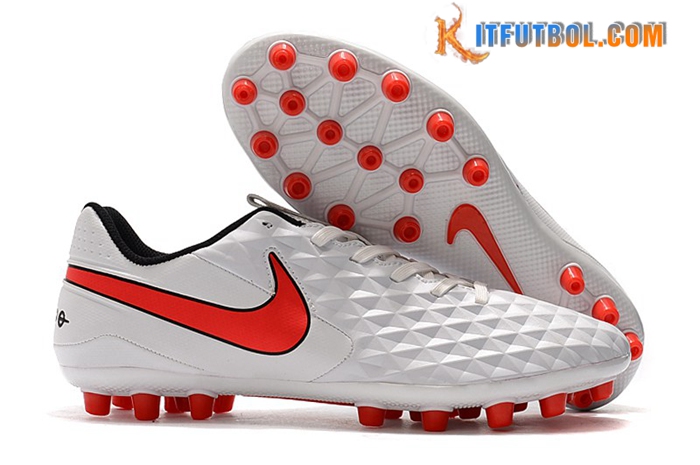 Nike Botas De Fútbol Tiempo Legend VIII Acadermy AG Blanco
