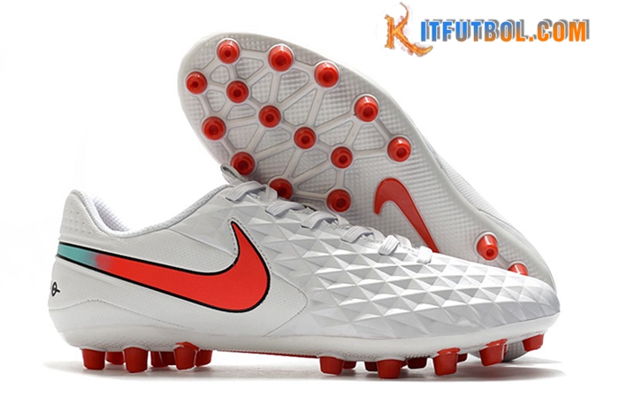 Nike Botas De Fútbol Tiempo Legend VIII Acadermy AG Blanco