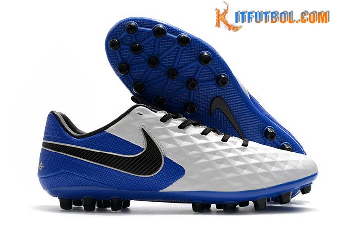 Nike Botas De Fútbol Tiempo Legend VIII Acadermy AG Blanco/Azul