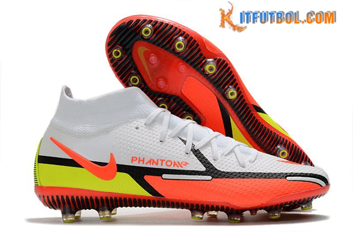 Nike Botas De Fútbol Phantom GT Elite Dynamic Fit AG-PRO Blanco/Naranja