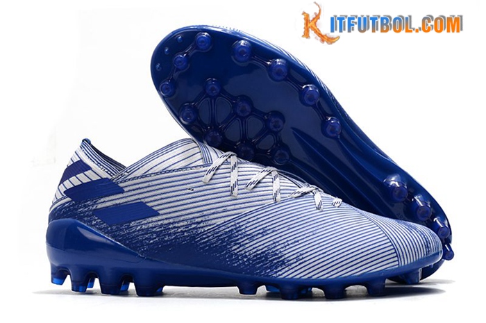 Adidas Botas De Fútbol Nemeziz 19.1 AG Azul/Blanco