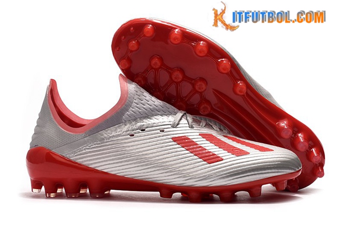 Adidas Botas De Fútbol X 19.1 AG Plata