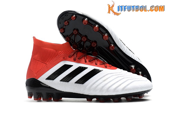 Adidas Botas De Fútbol Predator 18.1 AG Blanco/Rojo