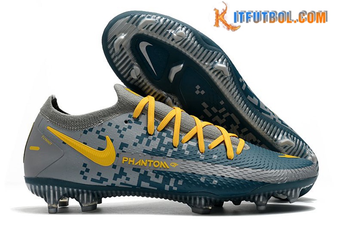 Nike Botas De Fútbol Phantom GT Elite FG Gris/Verde