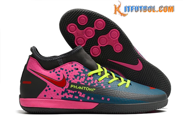 Nike Botas De Fútbol Phantom GT Academy Dynamic Fit IC Verde/Rosa