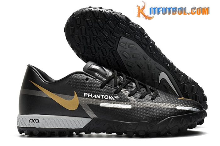 Nike Botas De Fútbol React Phantom GT2 Pro TF Negro