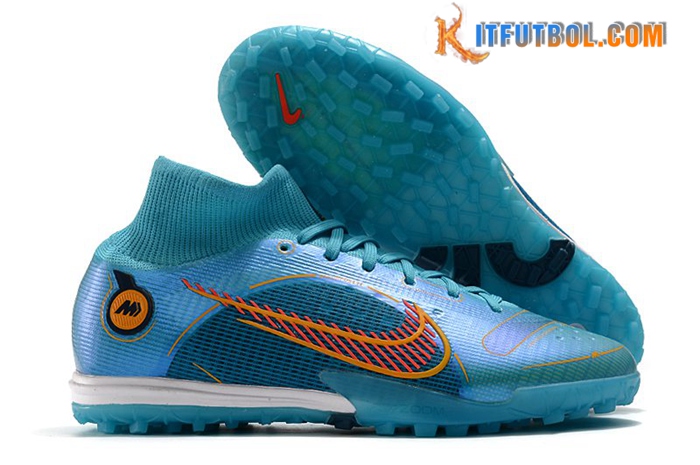 Nike Botas De Fútbol Mercurial Superfly 9 Elite TF Azul Claro