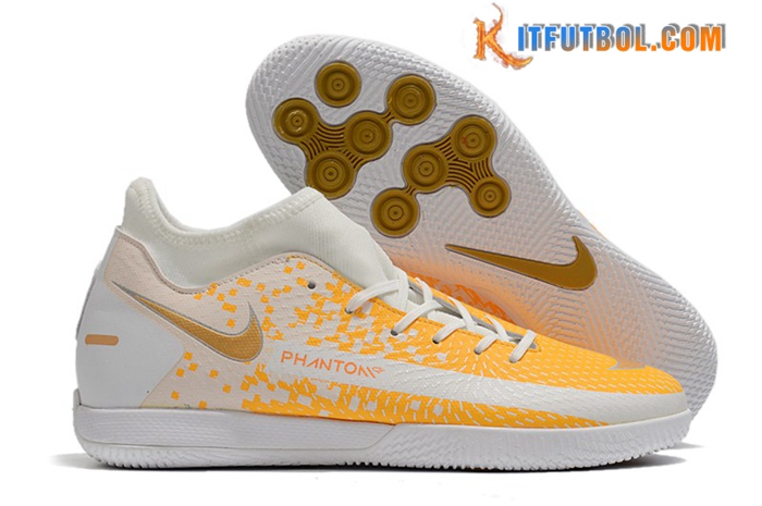 Nike Botas De Fútbol Phantom GT Academy Dynamic Fit IC Blanco/Naranja