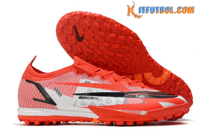 Nike Botas De Fútbol Vapor 14 Elite TF Rojo