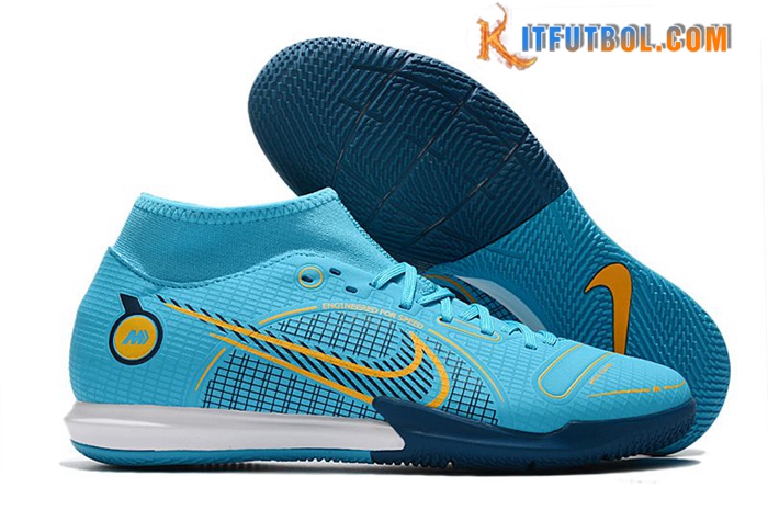 Nike Botas De Fútbol Mercurial Superfly VIII Academy IC Azul Claro