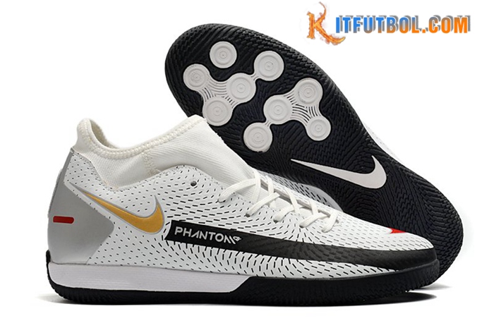 Nike Botas De Fútbol Phantom GT Academy Dynamic Fit IC Blanco