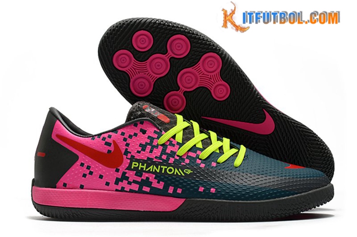 Nike Botas De Fútbol React Phantom GT Pro IC Rosa/Verde