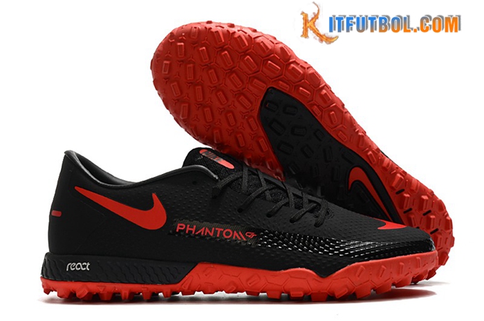 Nike Botas De Fútbol React Phantom GT Pro TF Negro