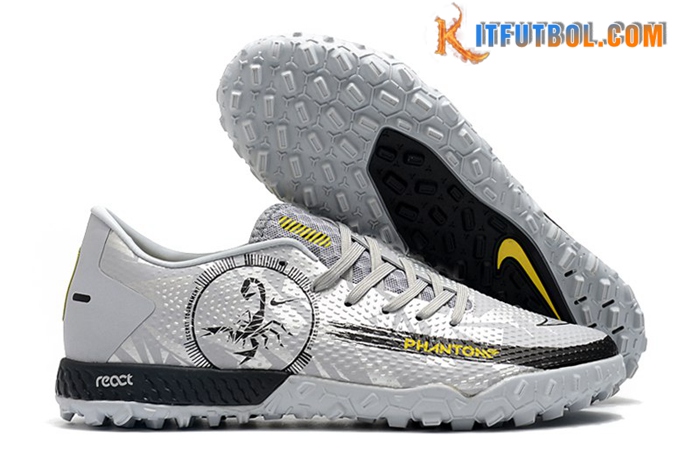 Nike Botas De Fútbol React Phantom GT Pro TF Plata