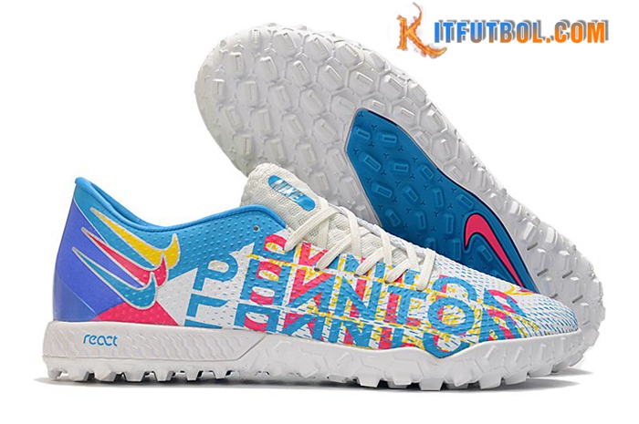 Nike Botas De Fútbol React Phantom GT Pro TF Amarillo/Rosa/Azul